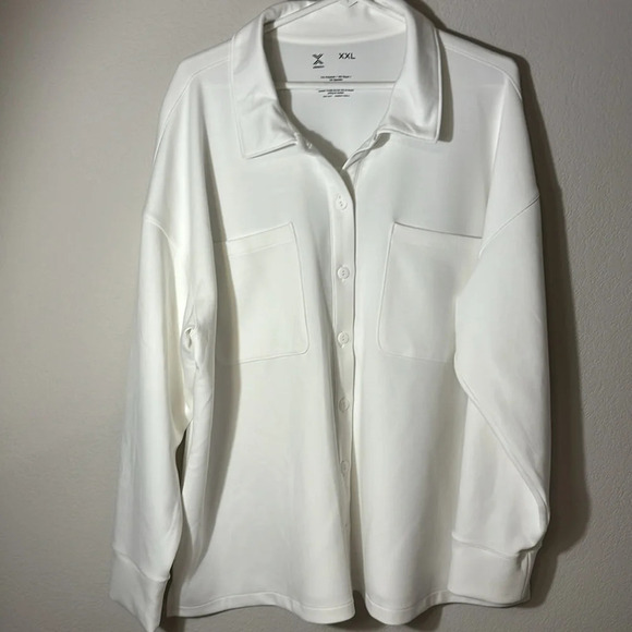 Xersion Women’s Off While, Button-up Shirt Jacket Hybrid Overshirt - Picture 9 of 10